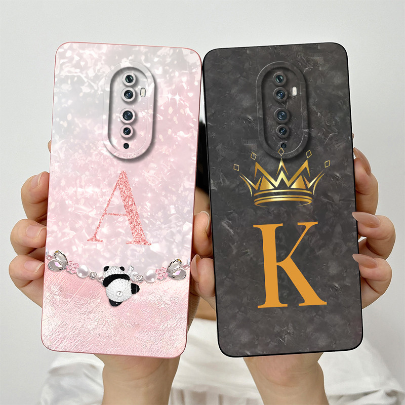 สําหรับoppo Reno2 F / Reno2 Z / Reno2 ป้องกันกล้องเคสโทรศัพท์Reno 2F 2Z 2 CPH1989 CPH1951 CPH1907 แฟชั่นมงกุฎตัวอักษรซิลิโคนอ่อนนุ่มกรณี