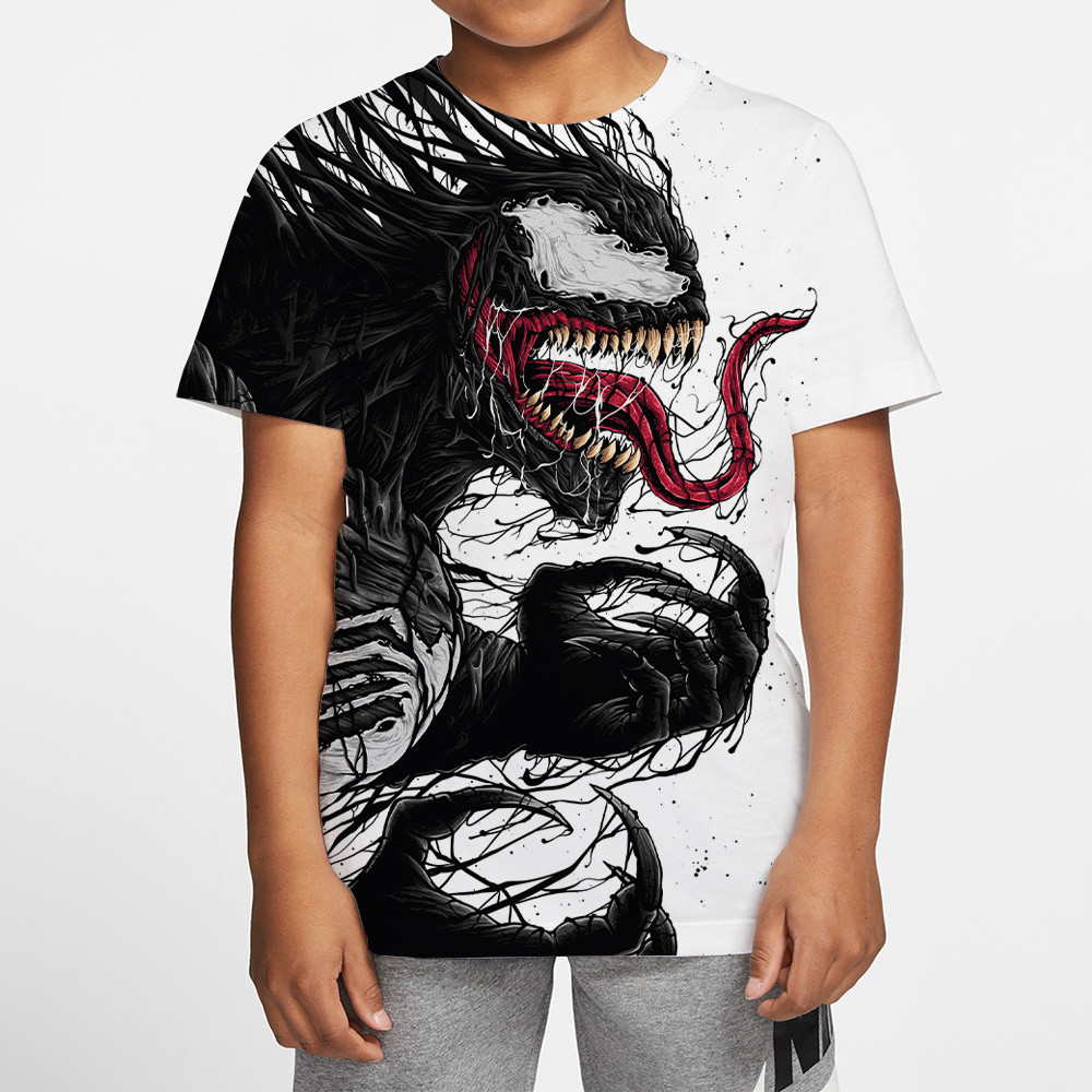 ใหม่3D พิมพ์เสื้อยืดเด็ก O-คอแขนสั้นลำลองพรรค streetwear กราฟิกเย็นด้านบน