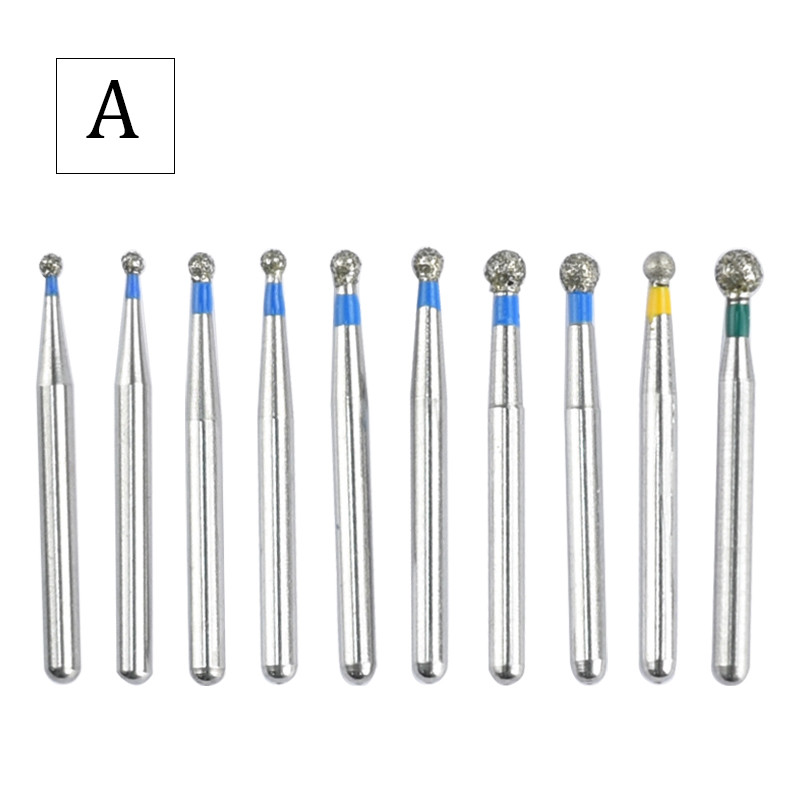 10 ชิ้นทันตกรรมเพชร FG Burs ความเร็วสูง BR SERIES สําหรับขัดฟัน 1.6 มิลลิเมตร