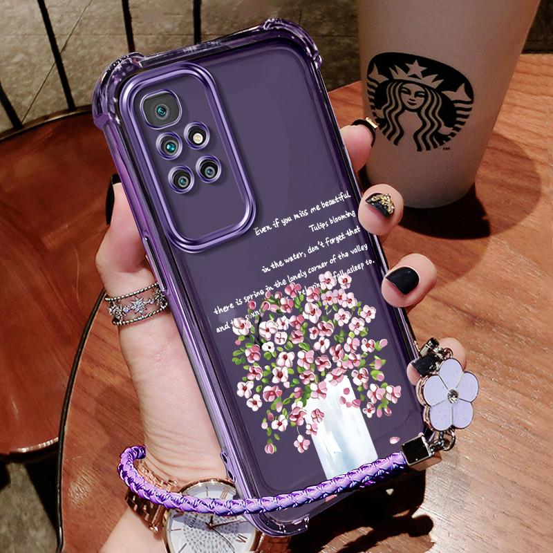 เคส เคสสำหรับโทรศัพท์ Redmi 10 4G เคสโทรศัพท์ ปกป้องสี่มุม ป้องกันการตก โปร่งใส TPU เคสนุ่ม sjfsmpzh - รูปที่ 3