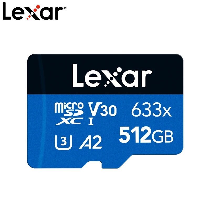 Lexar Original Micro SD การ์ด 128GB 32GB 64GB 256GB 512GB การ์ดหน่วยความจํา A1 A2 Class10 TF แฟลชการ์ดสําหรับ Drone กีฬากล้องวิดีโอ