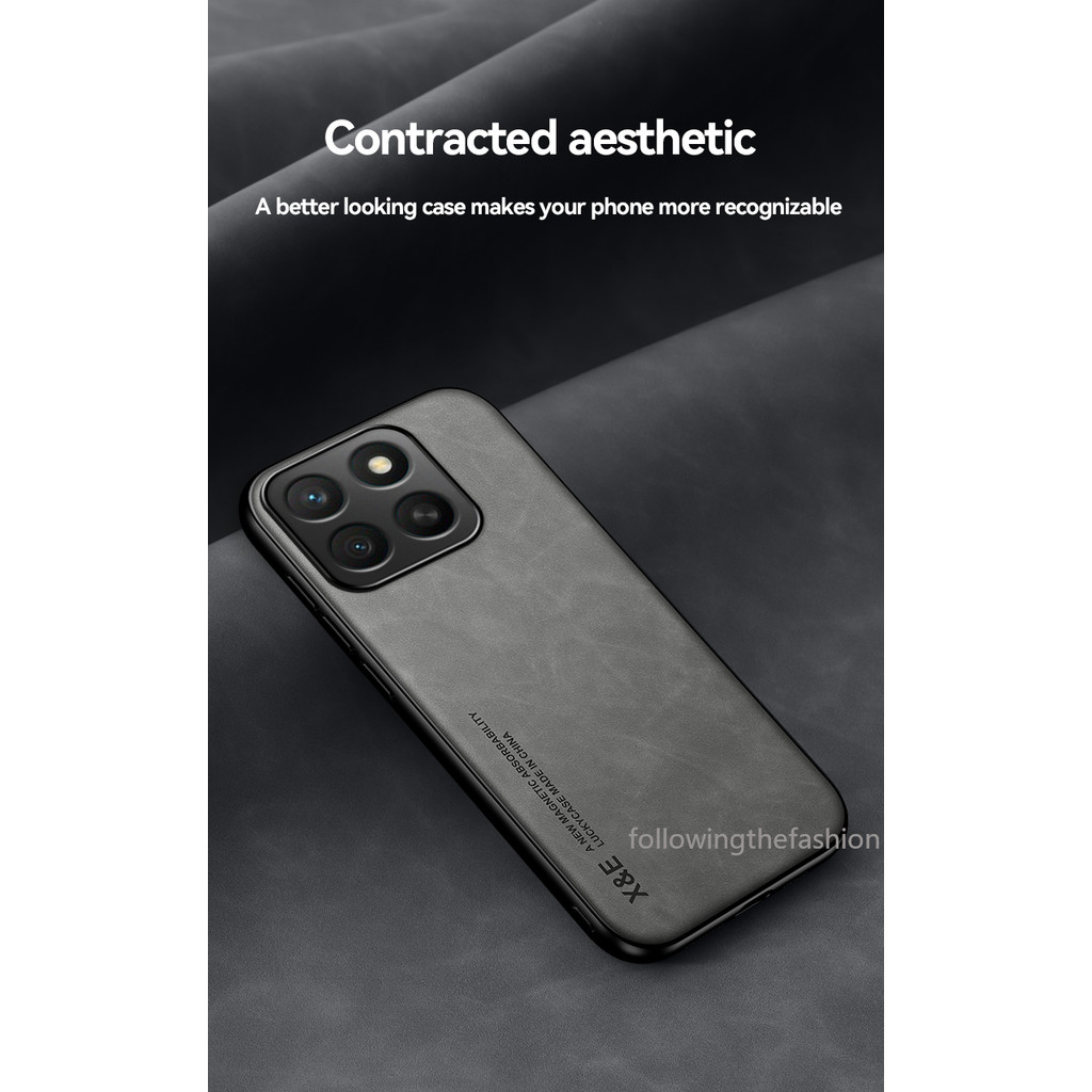 หรูหรา Retro หนังเคสโทรศัพท์สําหรับ Honor X6c Honor X6c X6C X7c X8c X9c 4G 5G 2025 แฟชั่นธุรกิจสไตล์ปลอกนุ่มสําหรับชายปลอกกันชน Frosted Texture ฝาหลัง - รูปที่ 4