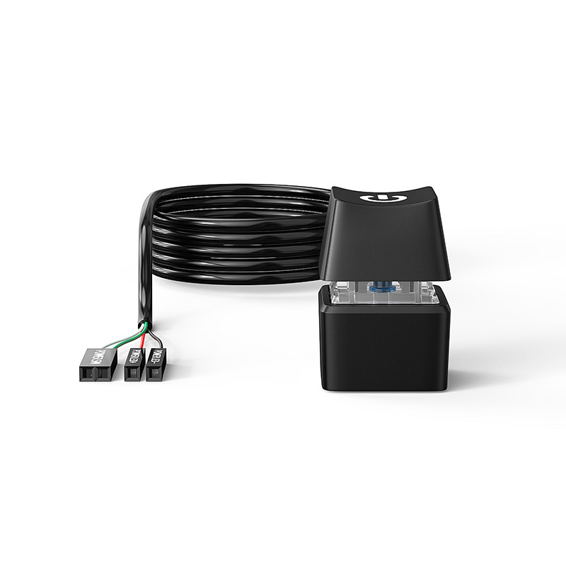 คอมพิวเตอร์เดสก์ท็อปสวิทช์ 1.8 เมตรสีฟ้า LED PC เมนบอร์ดภายนอกเริ่มต้นเปิดปุ่มสายต่อสําหรับ Home Office