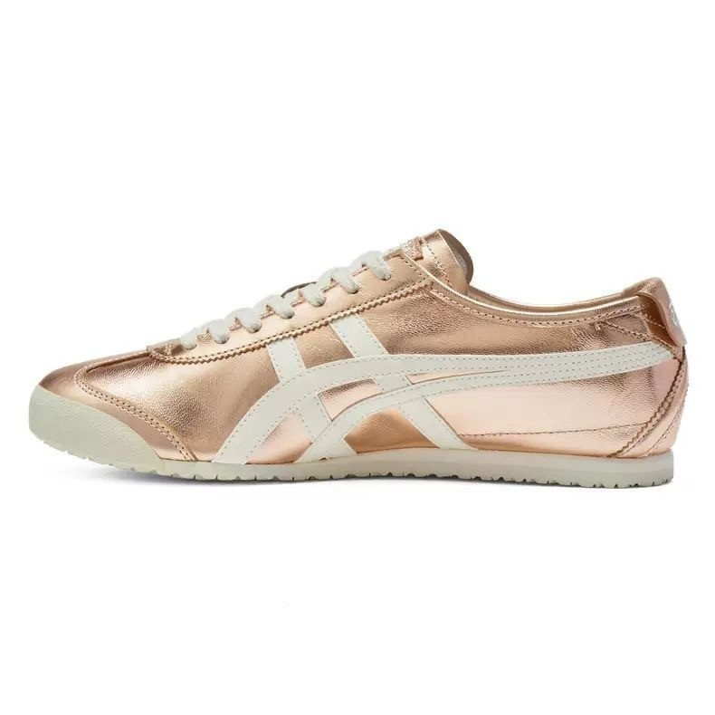 Onitsuka Champagne Gold Mexico 66 รองเท้าผ้าใบรองเท้าลําลองผู้ชายผู้หญิง