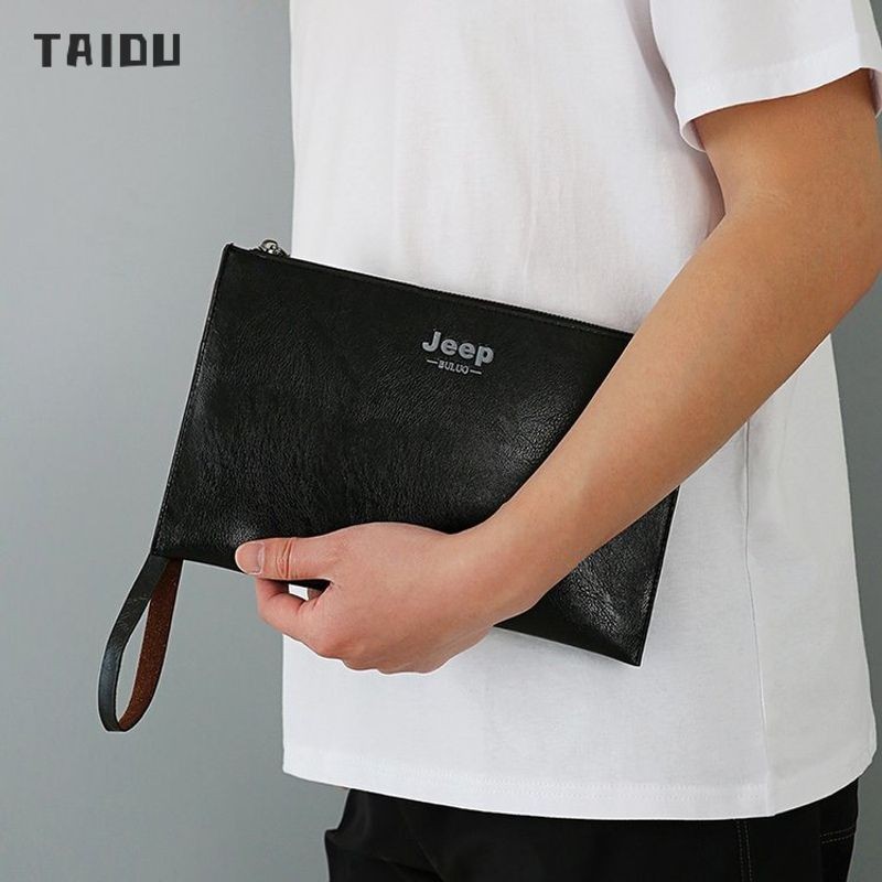 Taidu Mans Wallet Mens PU Leather Zipper Handbag