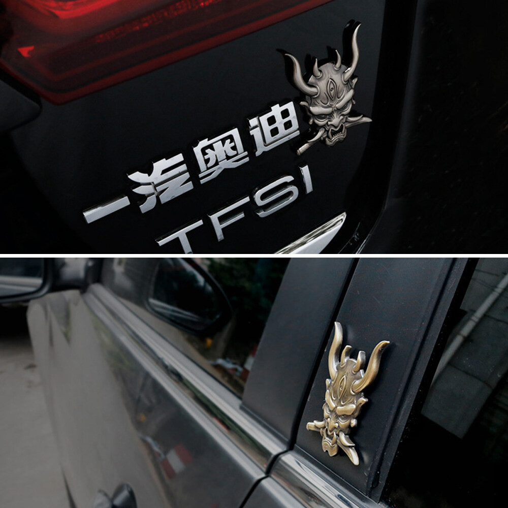 1 ชิ้นโลหะนักรบรถด้านข้าง/ด้านหลัง/ด้านหน้าตกแต่งป้ายสัญลักษณ์ 3D Self-Adhesive ป้ายชื่อสติกเกอร์สําหรับรถยนต์