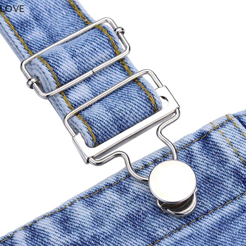 [JJCW] Dungaree Fasteners Clip Brace Buckles With Jeans Buttons Set For Denims Jackets Home DIY เครื่องแต่งกายอุปกรณ์เย็บผ้า QQW