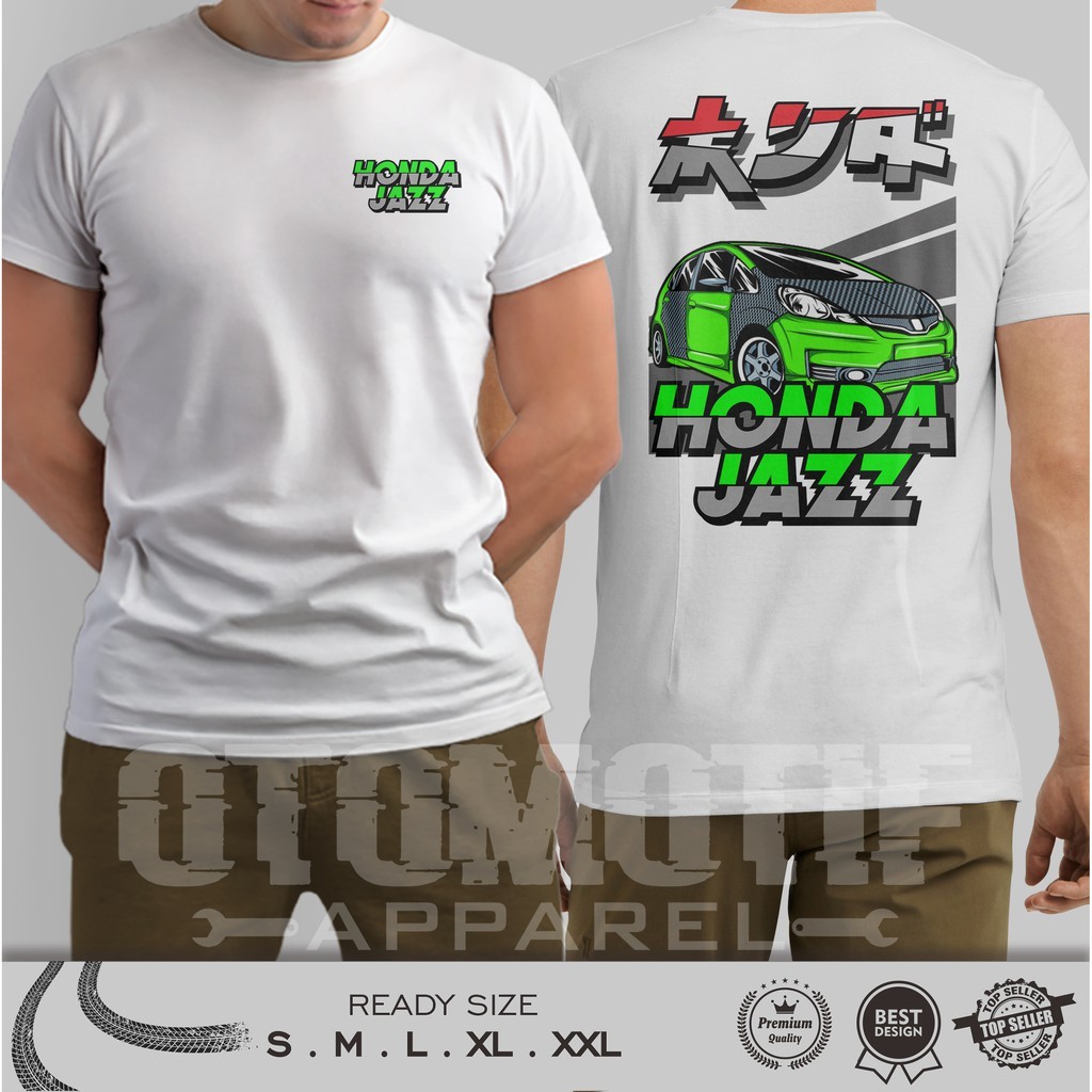 Honda Jazz GE8 Racinglook เสื้อไมโครไฟเบอร์ด้านหลัง เสื้อยืด / เสื้อแข่ง