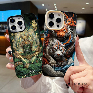 แอปเปิ้ลโทรศัพท์ ตราศักดิ์สิทธิ์สีเขียวทอง สำหรับ iPhone เคสไอโฟน 13 12 11 PRO MAX X XS MAX 16 15 14 XR 7/8PLUS จัดส่งจา