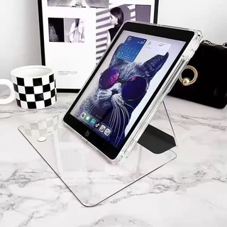 Crystal Glass Case for ipad เคสไอแพด gen7/8/9/10.2 air4/5/6 10.9 pro11 2020/21/22 gen10 10.9 2024 12.9เคสอะคริลิคฝาขุ่น