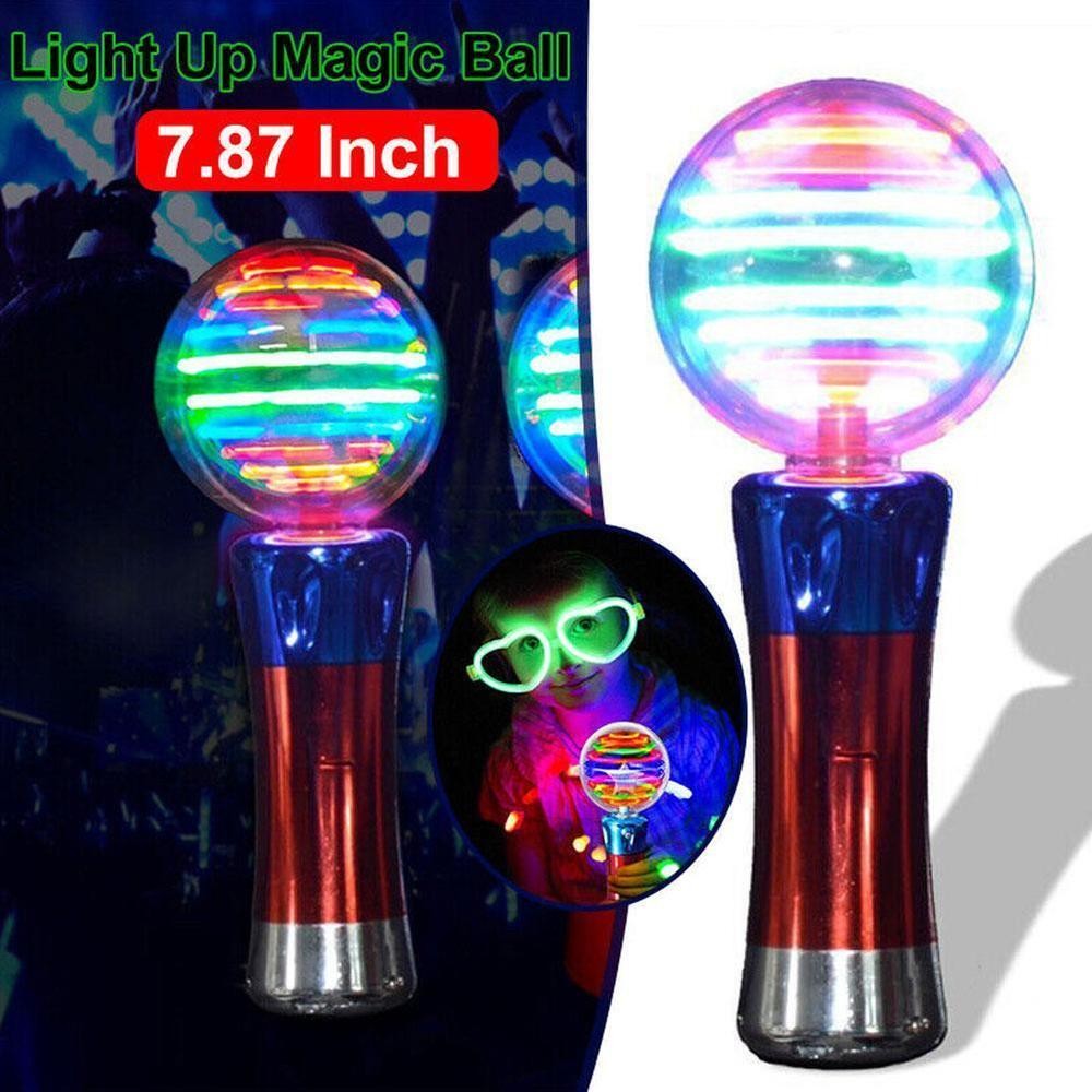 Light Up Magic Ball ของเล่น Wand สําหรับเด็ก - ไฟหมุนและสี - ของขวัญสนุก, ตะกร้าอีสเตอร์ Stuffers สําหรับเด็กวัยหัดเดิน, ความบันเทิงปาร์ตี้, ออทิสติกห้องประสาทสัมผัส, รางวัลห้องเรียน