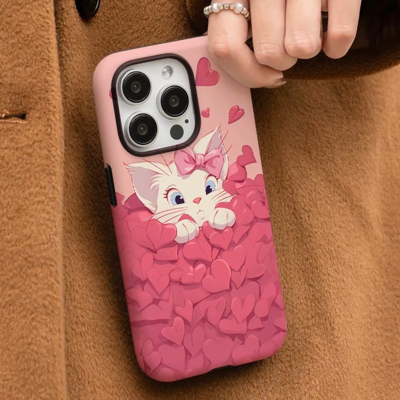 เคสโทรศัพท์ Love Mary 2-in-1 เข้ากันได้กับ iPhone 15 Pro Max, Apple 16 14 Plus 11/12/13 Pro Max, เคสป้องกันกันกระแทกใหม่