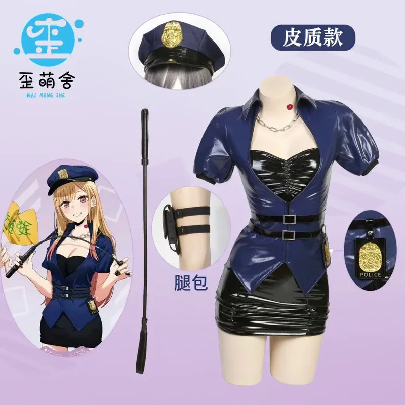 QY Anime My Dress Up Darling Marin Kitagawa Police Uniform Cosplay My Dress-Up Darling Marin Police 