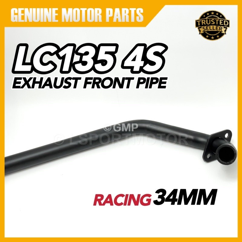 34มม 🔥 YAMAHA LC135 4S EXHAUST FRONT PIPE (RACING-34MM) EKZOS MUFFLER PIPE NECK DEPAN LC135 4SPEED L