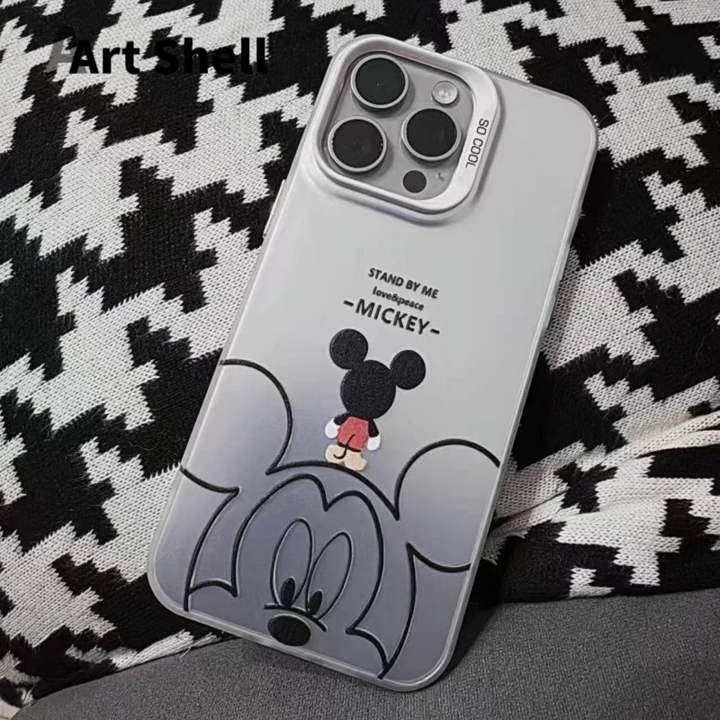 เคสโทรศัพท์มือถือ ซิลิโคนแข็ง กันกระแทก สําหรับ IPhone16 13 15 7Plus 14 12 11 Pro MAX 8 6 6S Plus X XR XS มิกกี้
