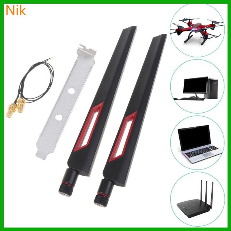 บ.ลเดิมก.ศ. RP-SMA IPEX MHF4 Wifi Antenna ชุดสําหรับ M 2 AX210 AX200 Wifi Card