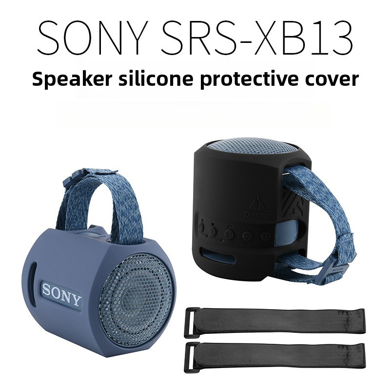 เข้ากันได้กับเคสป้องกันซิลิโคนลําโพง Sony SRS-XB13/XB100 พร้อมสายลําโพงป้องกันแบบนิ่ม