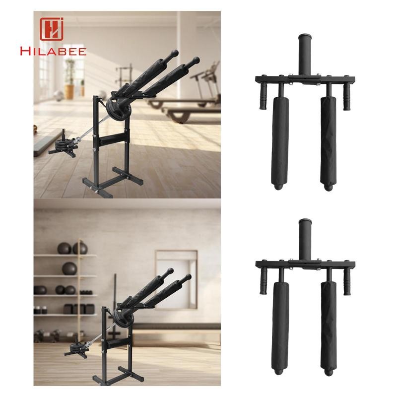 Hilabee ไหล่กด Handle Core Strength Training Bar แถวสิ่งที่แนบมาจับ Ergonomic Squat Training Handle สําหรับ Back Barbell Bar