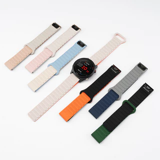 26 มม.22 มม.20 มม.แม่เหล็กซิลิโคนสําหรับ Garmin Fenix 8 7 6 5 7X 6X 7S 6S Forerunner 965 955 Descent mk 2 Approach S70 S62 Instinct Quick Fit สายรัดข้อมือแบบถอดเปลี่ยนได้