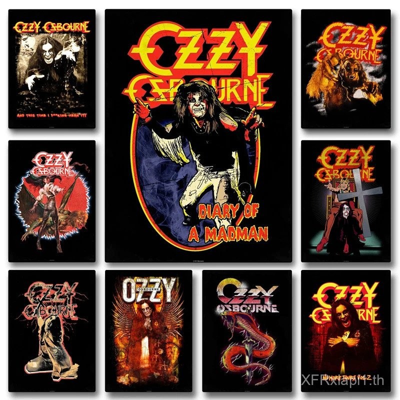 Retro Heavy Metal Rock Band Ozzy Osbourne Band โปสเตอร์ Hd ภาพพิมพ์,ไม่มีกรอบผ้าใบจิตรกรรมของขวัญ