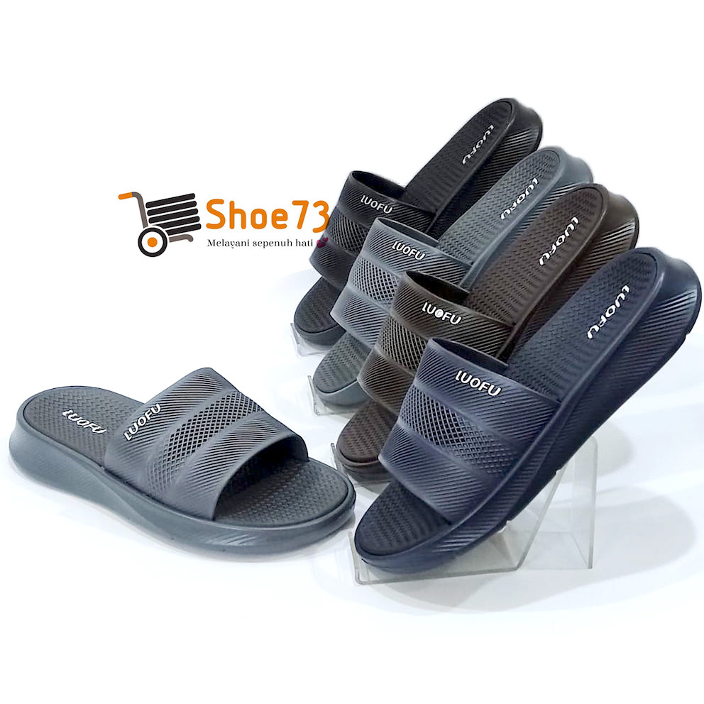 LUOFU E 6234 - BRE01C4 SIZE 40-44 ORIGINAL l RUBBER Sandals รองเท้าแตะเยลลี่ผู้ชาย l LIGHT รองเท้าแต
