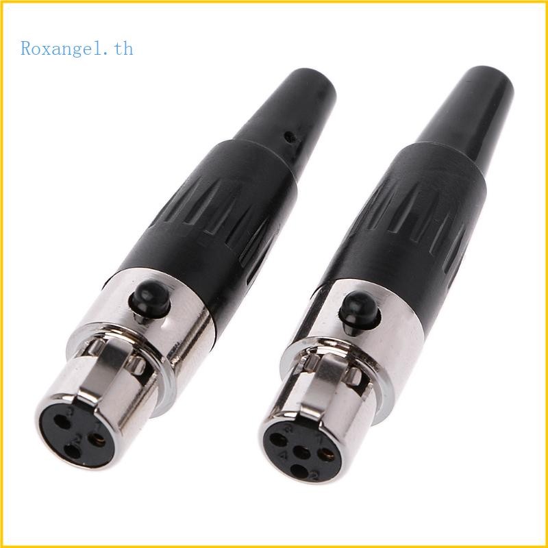 ROX คุณภาพ Mini 3PIN 4PIN ปลั๊กตัวเมีย ขั้วต่อไมโครโฟนขนาดเล็ก