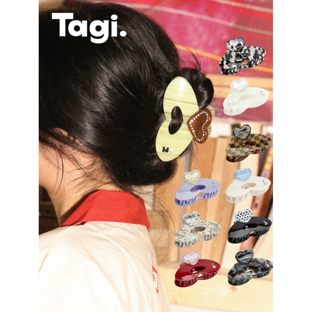 Tagi. Heart Hollow Hairgrab กิ๊บติดผม เครื่องประดับผมผู้หญิง