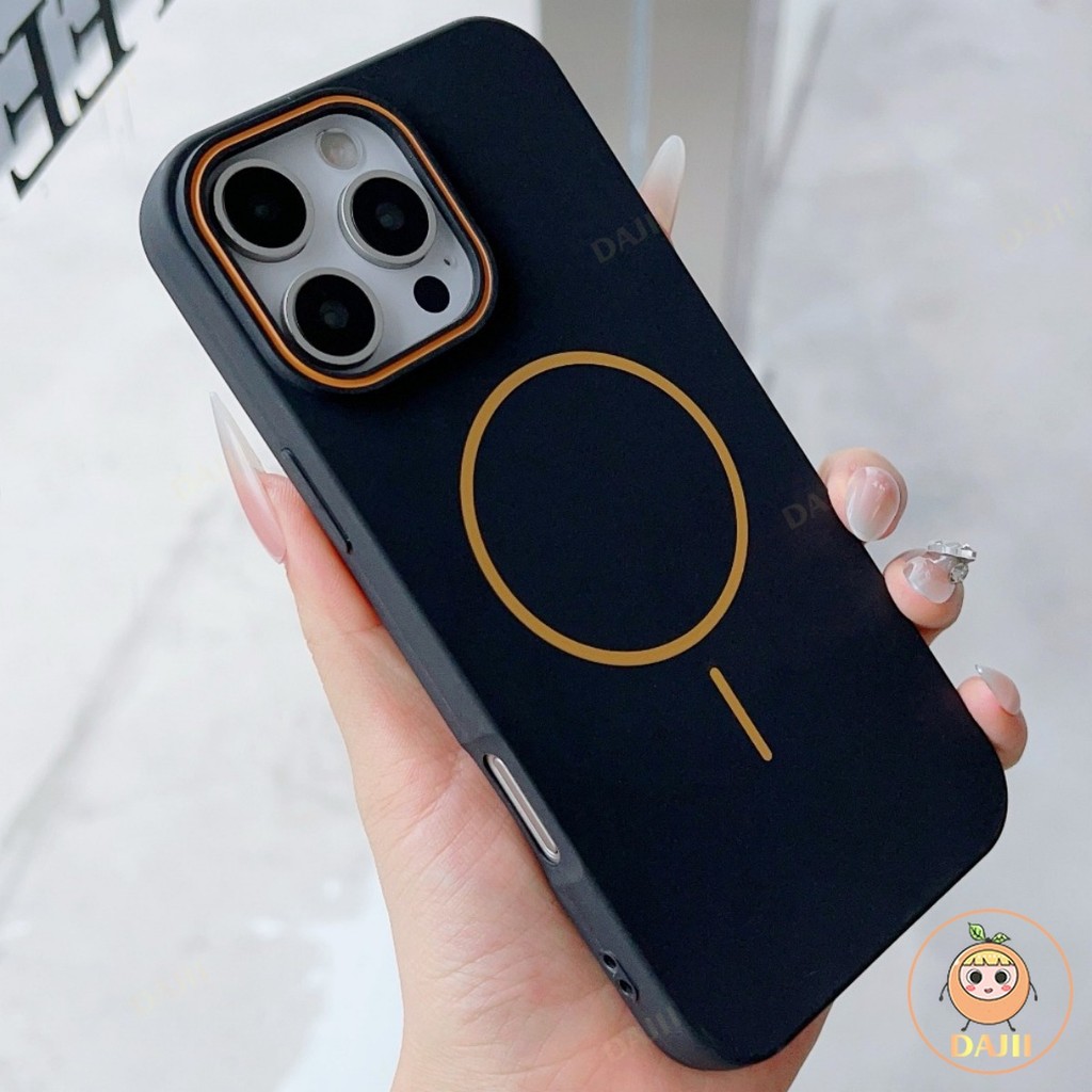 DAJII การออกแบบการชาร์จแบบไร้สายแบบแม่เหล็กสุดหรู วัสดุ TPU อ่อน Case For iPhone ใช้ได้กับ เคสไอโฟน Compatible For iPhone 16 15 14 13 12 11 Pro Max Plus Case เคส