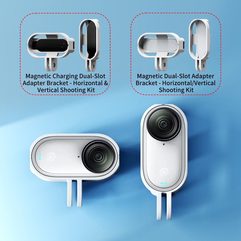 JMT ฐานแม่เหล็กสําหรับ Insta360 GO 3/GO 3S กล้องอินเทอร์เฟซ USB-C 2 คลิปชาร์จแนวนอนแนวตั้งอะแดปเตอร์อุปกรณ์เสริม