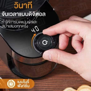 LENODI เครื่องบดเมล็ดกาแฟ แบบแบน แบบปรับได้ สีดำ 16 การตั้งค่าการบดที่แม่นยำ 2-14 ถ้วย เครื่องบดเมล็ดกาแฟไฟฟ้า