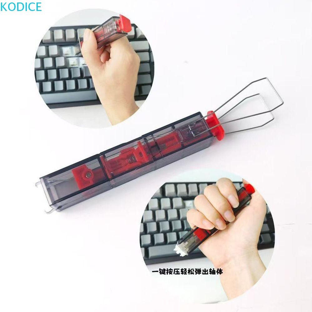KODICE กุญแจ Caps Puller, 2 in 1 DIY คีย์บอร์ดสวิตช์ Puller, คีย์บอร์ดทําความสะอาดเครื่องมือมัลติฟังก์ชั่นโปร่งใสแบบพกพาคีย์บอร์ด Keycap Extractor RGB คีย์บอร์ด