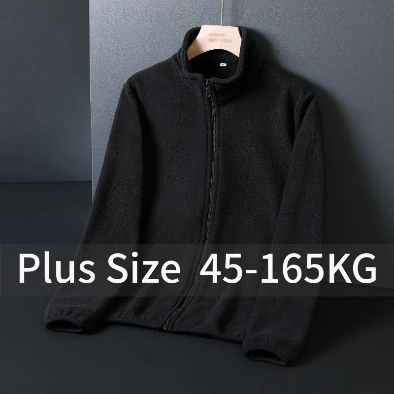 Oversize Men Heavyweight Thermal Biker Jacket Big Size Casual Outdoor Solid Color Loose Fit 8XL 9XL 10XL