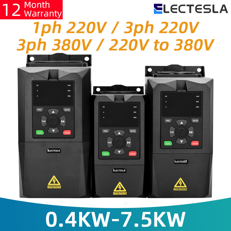 1 เฟส 3 เฟส 220V 380V 0.4 - 7.5KW VFD มอเตอร ์ ตัวควบคุมความเร ็ วความถี ่ อินเวอร ์ เตอร ์ ไดรฟ ์AC