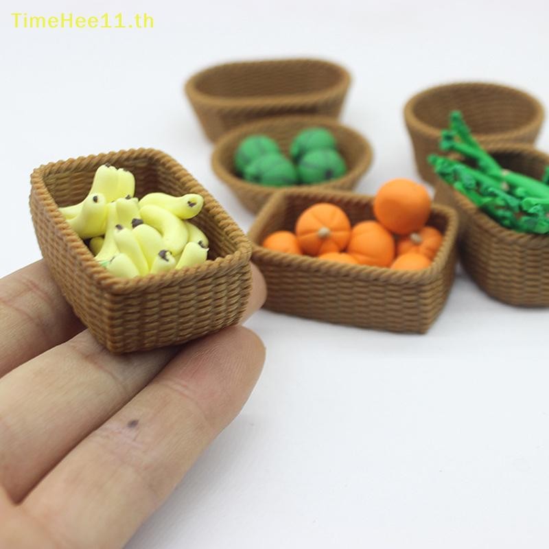 TimeHee 1:12 Dollhouse Miniature จําลองตะกร้าผลไม้เฟอร์นิเจอร์บ้านรุ่น Decor ตุ๊กตา House อุปกรณ์เสริม TH ราคา ถูกที่สุด ดีลบีเคเค แกลเลอรีภาพที่ 3