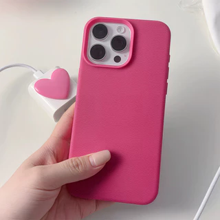 🔥COD🔥Case For iPhone 11 13 12 14 15 16 PRO X XR XS MAX 7 8 PLUS เนื้อลิ้นจี่ กรณีโทรศัพท์แฟชั่น