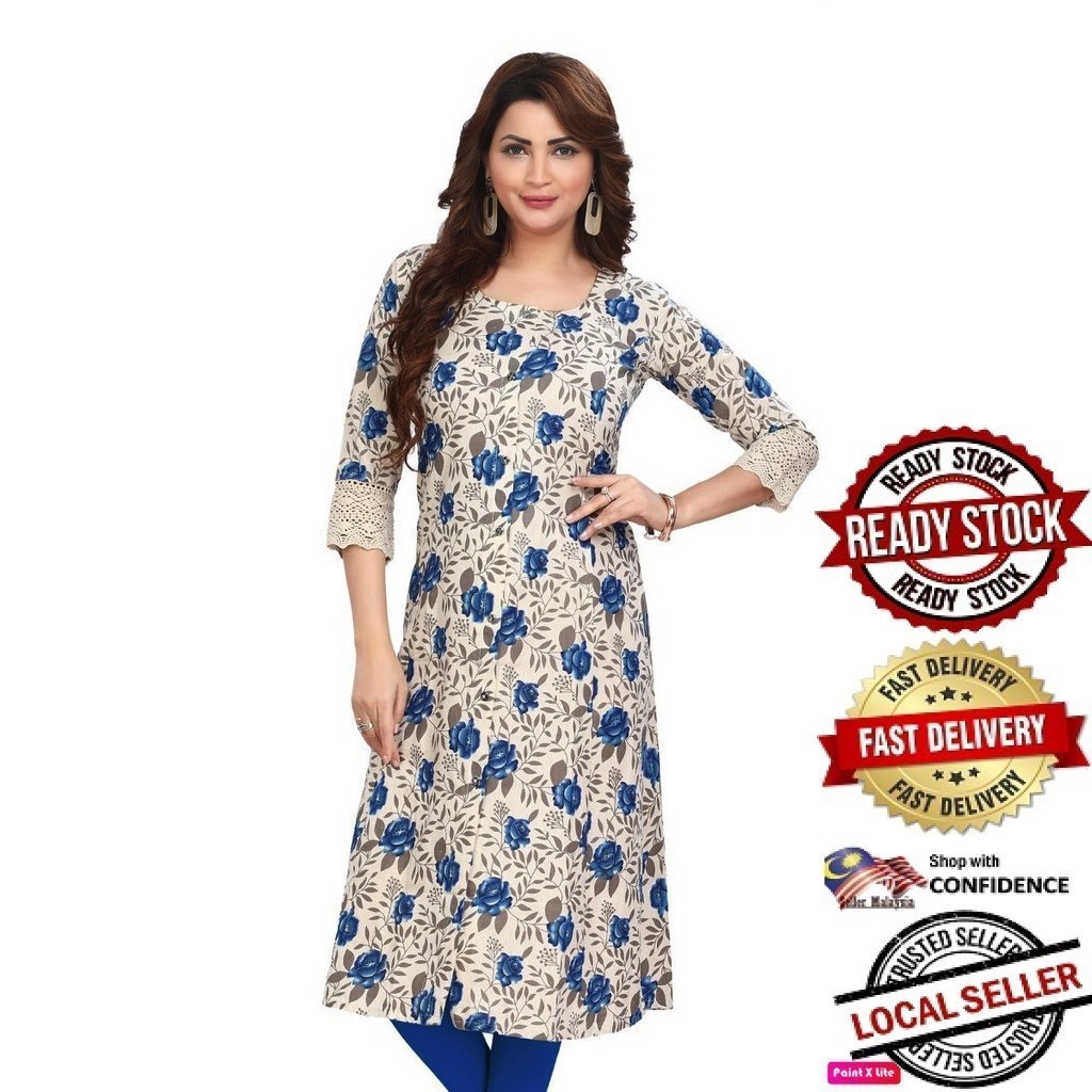 Kurti Indian Women Kurtis Top Saree Sari Punjabi Suit Readymade Kurti UD1602PG