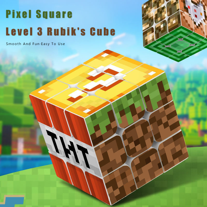 เกม Rubik Cube การ์ตูนเด็กของขวัญวันเกิดคริสต์มาสปริศนาของเล่น MC 33 ความเร็ว ​​แม่เหล็ก Steve Alex Creeper Evoker