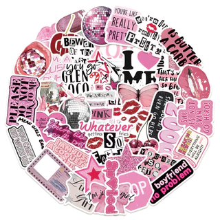 ❉ สติ๊กเกอร์ Girlhood Series 02 สีชมพู ❉ 50 ชิ้น/เซ็ต DIY แฟชั่นสติ๊กเกอร์ Doodle กันน้ํา