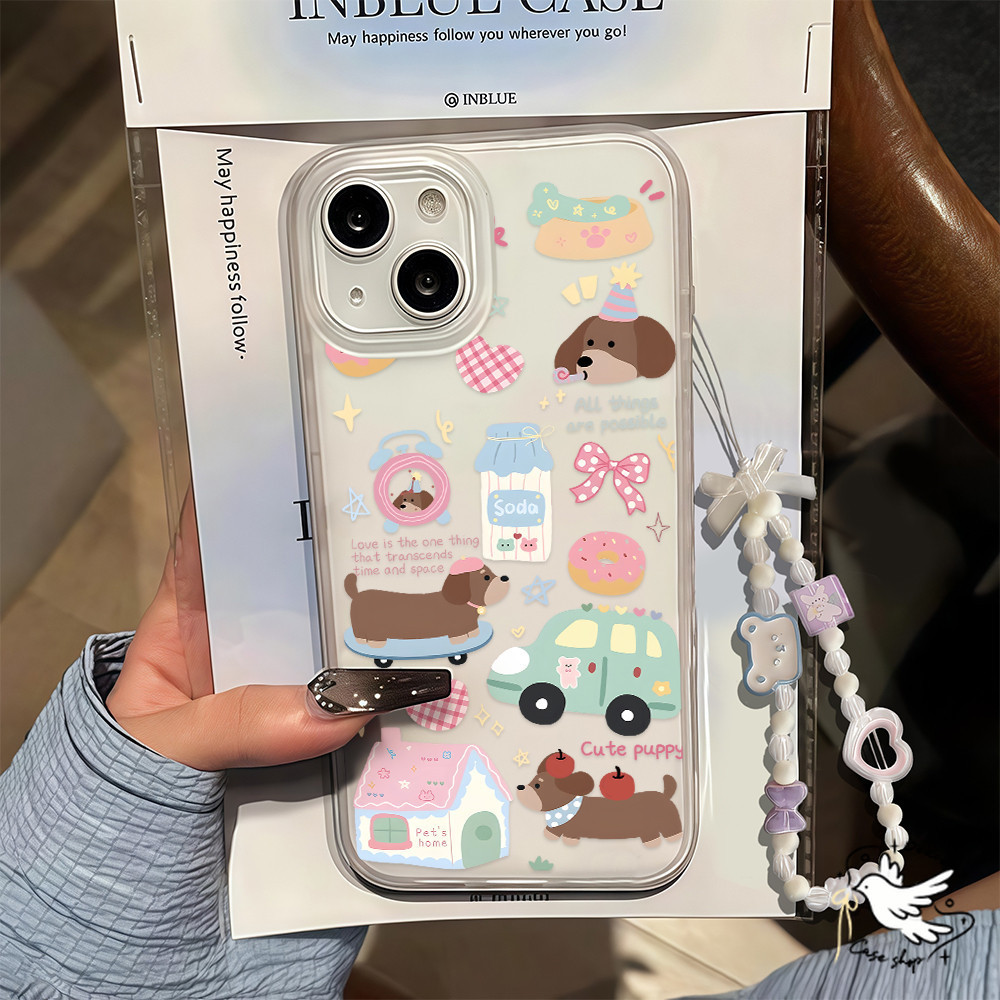 COD-ในไทย🔥รูปแบบลูกสุนัขน่ารัก For iPhone 7 8 X 11 12 13 14 15 16 Pro Max PLUS TPU เคสคู่รัก เคสโทรศัพท์นุ่มโปร่งใสด้าน