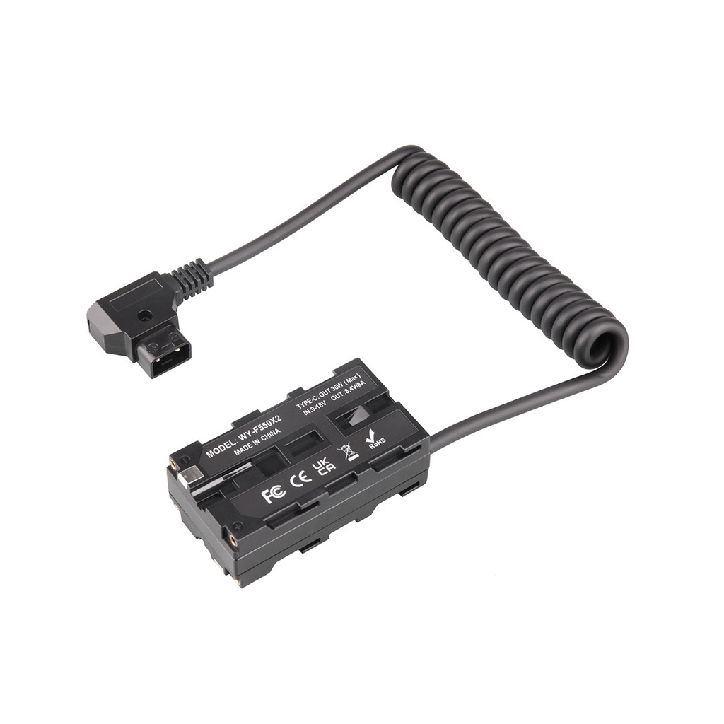 D-TAP V-Port to NP-F550/F970/F750 แบตเตอรี่ปลอมสองด้านสามารถแขวนจอภาพและการส่งภาพไร้สาย