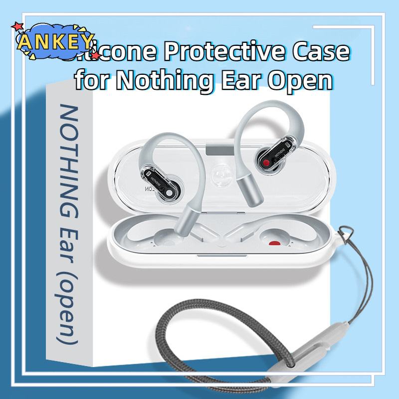 Case for Nothing Ear Open Protective Nylon Lanyard Soft Cover Shells Washable Housing Anti Dust Sleeve Hand Rope Strap Accessories