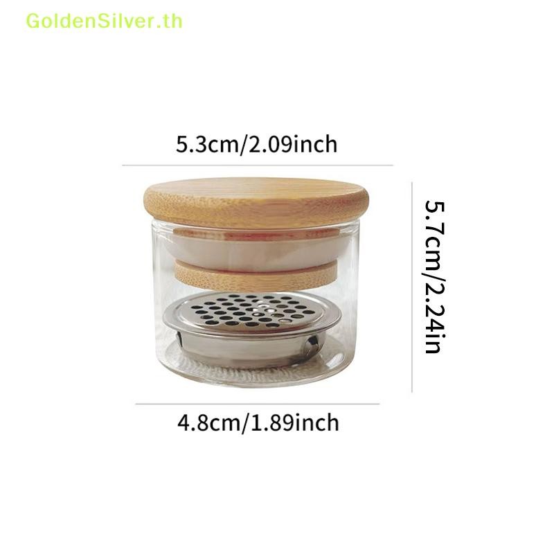 GoldenSilver แก้วคริสตัล Liquid Wash ปากกาเล็บถ้วย Liquid Crystal ถ้วยเล็บเครื่องมือพร้อมฝาปิดตาข่ายสแตนเลส TH - รูปที่ 3