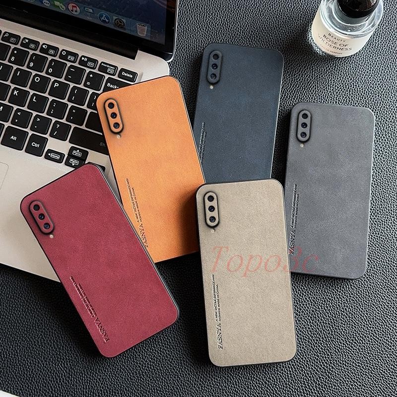 เคส Samsung A50 A30S A50S เคสโทรศัพท์หนังธุรกิจสีทึบ YBP