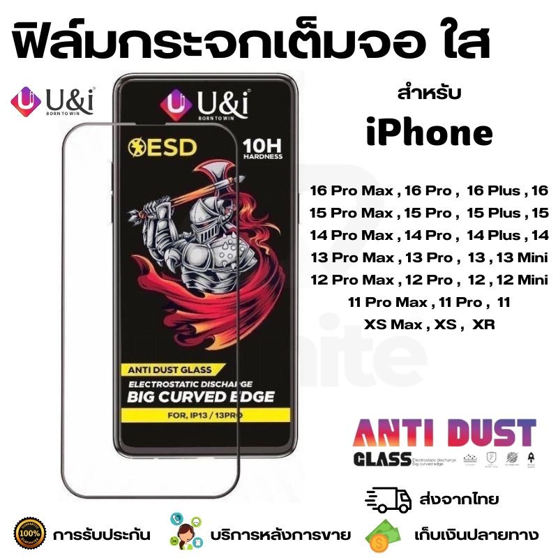 ฟิล์มกระจกกันรอย แบบเต็มจอ ฟิล์มกันรอยโทรศัพท์มือถือ ฟิล์มกันรอยสำหรับ iPhone ใส