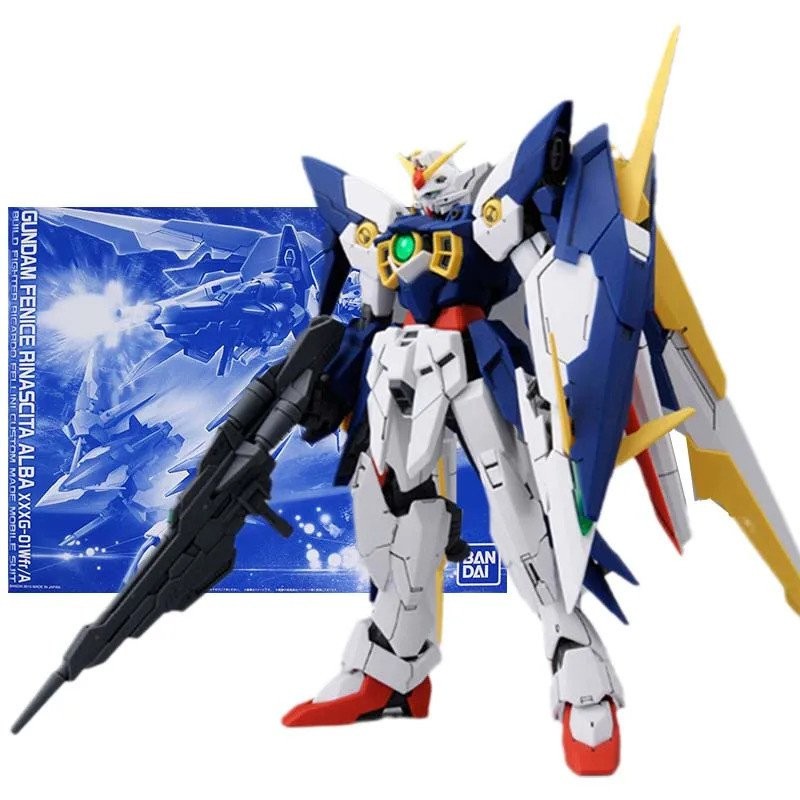 Bandai รูปกันดั้มโมเดลอะนิเมะตัวเลข MG 1/100 FENICE rinascita Alba มือถือสูท Gunpla รูปการกระทำของเล