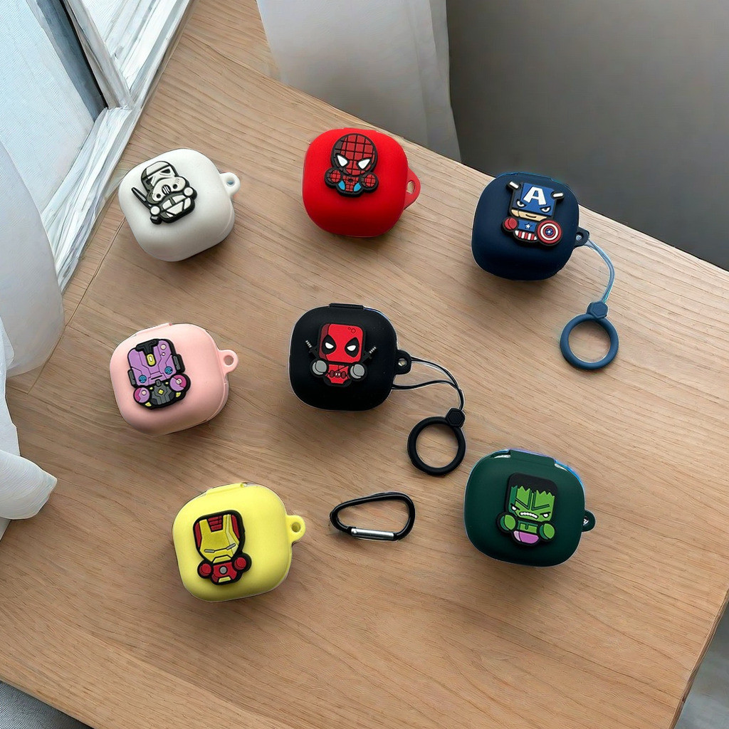 การ์ตูน Sillione Soft Case สําหรับ Anker Soundcore R50i NC หูฟังบลูทูธป้องกันกรณีสําหรับ P30i P20i พร้อมพวงกุญแจ