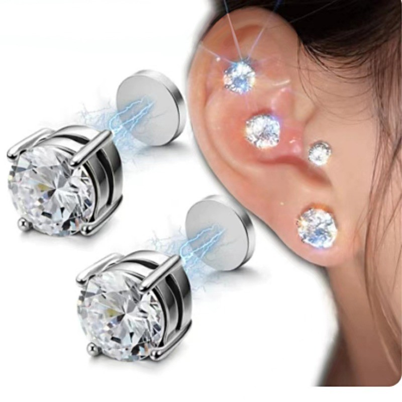 Cochlear Zircon Magnetic Ear Bone Nails Unisex Non-Perforated Ear Drum Clamp