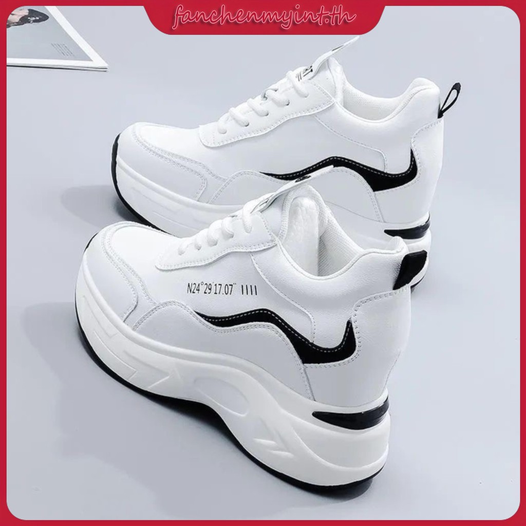 ใหม่ รองเท้ากีฬา รองเท้าหนังลําลอง เสริมส้น ส้นหนา เข้ากับทุกการแต่งกาย สไตล์เกาหลี แฟชั่นฤดูร้อน สีขาว สําหรับผู้หญิง 0YLJ 2023 - รูปที่ 2