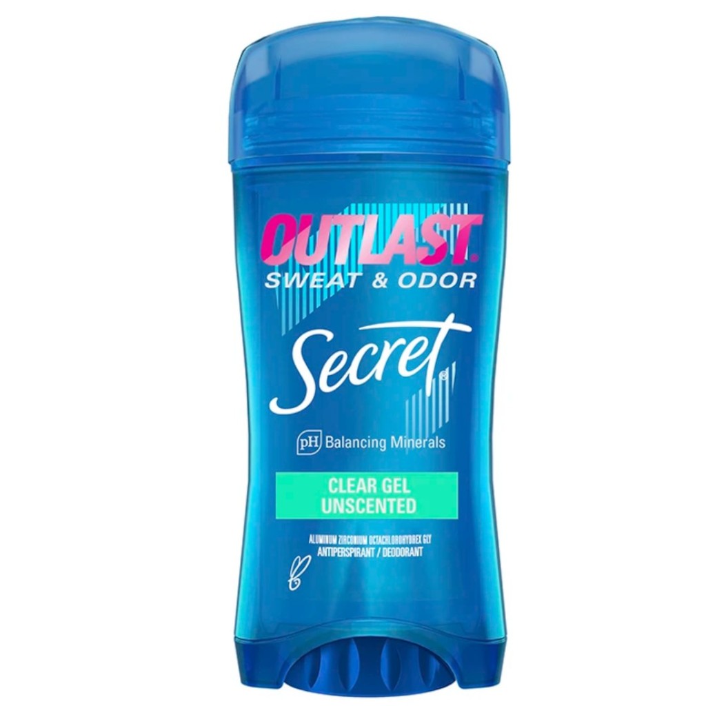Secret Outlast Clear Gel Antiperspirant Deodorant for Women, Unscented. 73g.