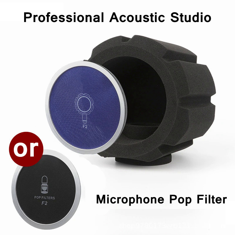 Professional Condenser Microphone Studio Screen Acoustic Filter Windscreen Recording Microphone Pop 
